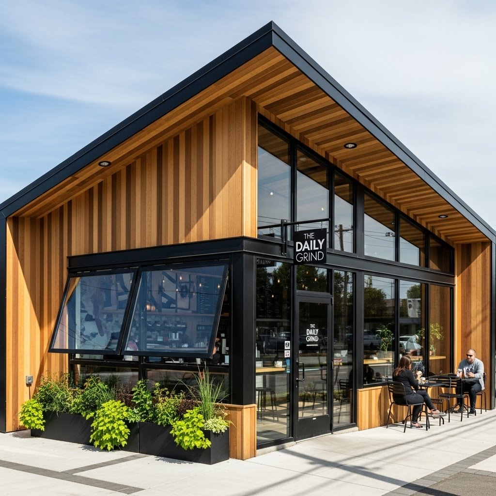 Commercial coffee bar interior